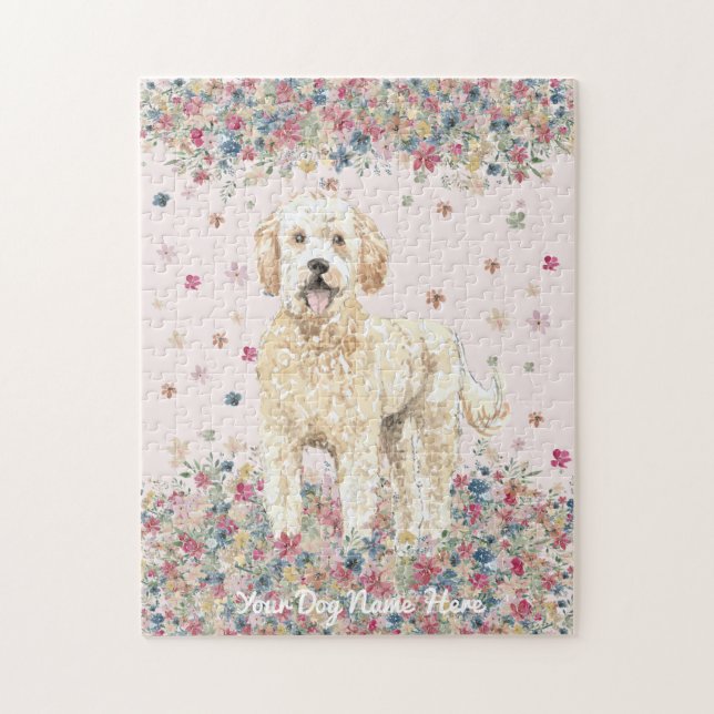 Goldendoodle mit mittellangen Haaren (Vertikal)