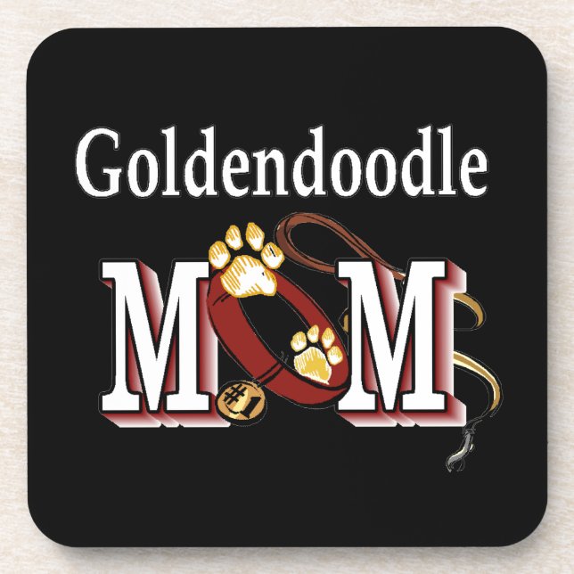 Goldendoodle-Mutter-Geschenke Getränkeuntersetzer (Vorderseite)