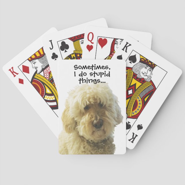 GoldenDoodle, Niedlicher Mohn Adorable Doodle Spielkarten (Rückseite)
