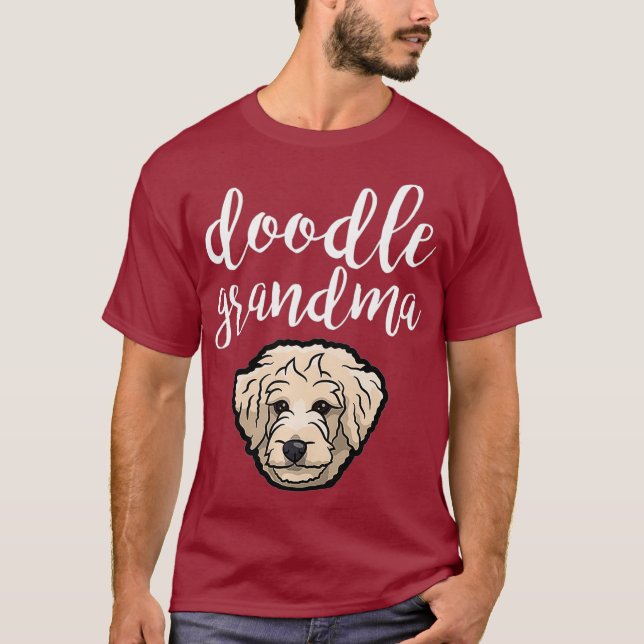 Goldendoodle Oma Doodle Oma Niedlicher Hund T-Shirt (Vorderseite)