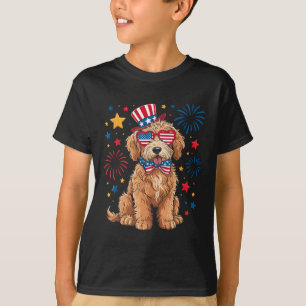 Goldendoodle Patriotisch 4. Juli Golden Doodle D T-Shirt