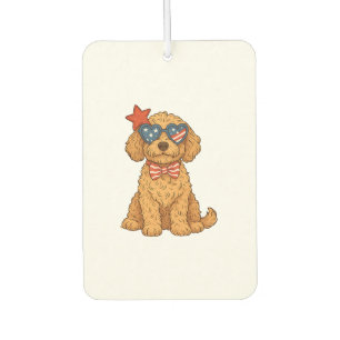 Goldendoodle patriotische Clipart Autolufterfrischer