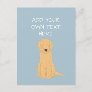 Goldendoodle Personalisierter Hundename Postkarte