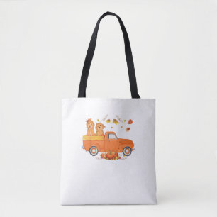 Goldendoodle Pumpkin Truck Fall Leaf Erntedank Tasche