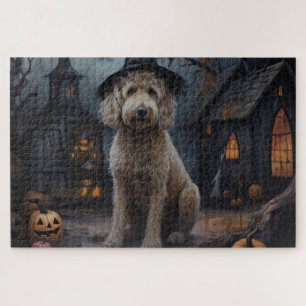Goldendoodle Pumpkins Halloween Beängstigend