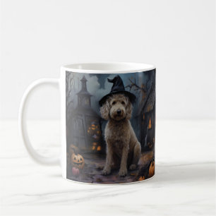 Goldendoodle Pumpkins Halloween Beängstigend Kaffeetasse