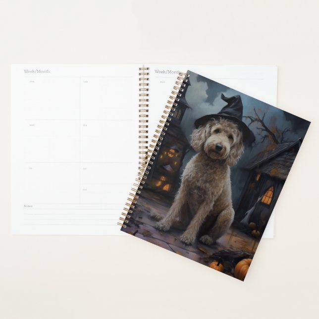 Goldendoodle Pumpkins Halloween Beängstigend Planer (Anzeige)