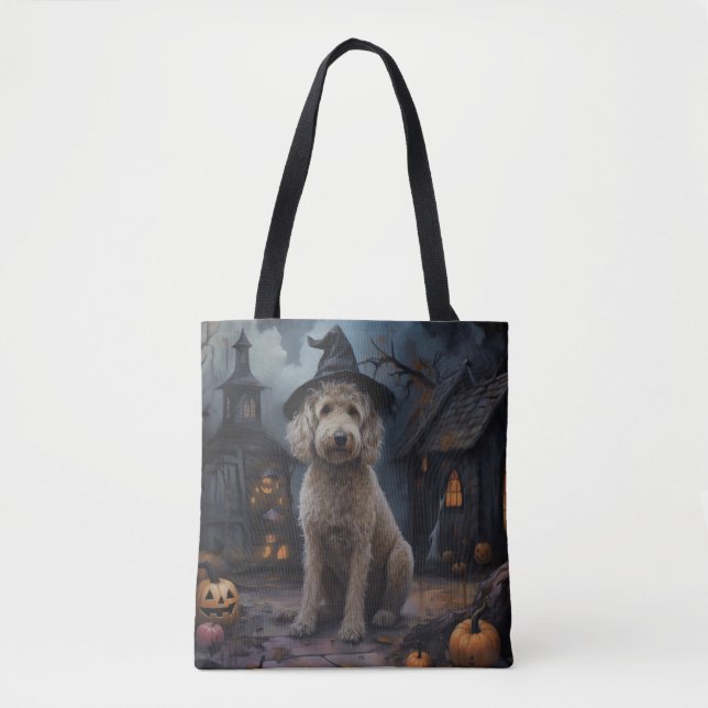 Goldendoodle Pumpkins Halloween Beängstigend Tasche (Vorderseite)