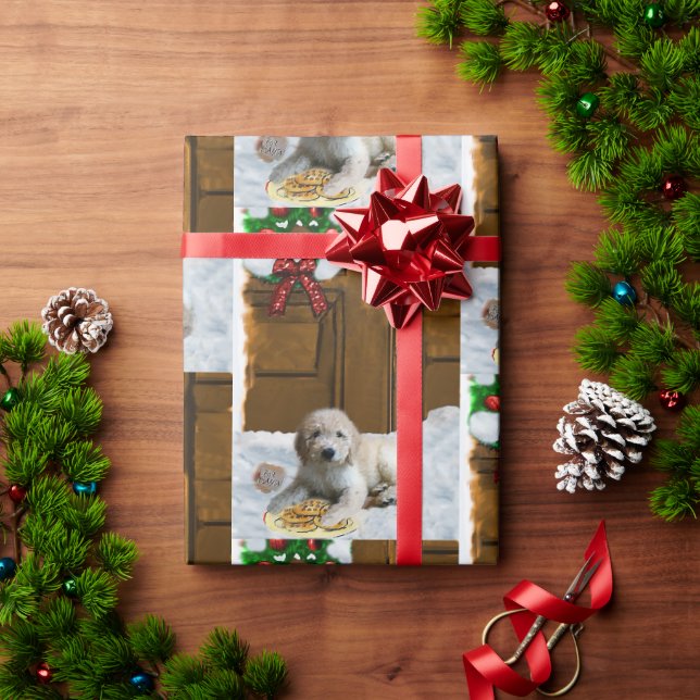 Goldendoodle Puppy Weihnachten Geschenkpapier (Feiertagsgeschenk)