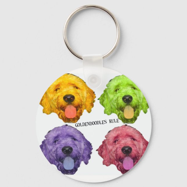 Goldendoodle-Regel Schlüsselkette Schlüsselanhänger (Vorderseite)