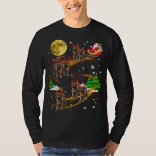 Goldendoodle Rentier Weihnachtsfeier Reiten Santa T-Shirt