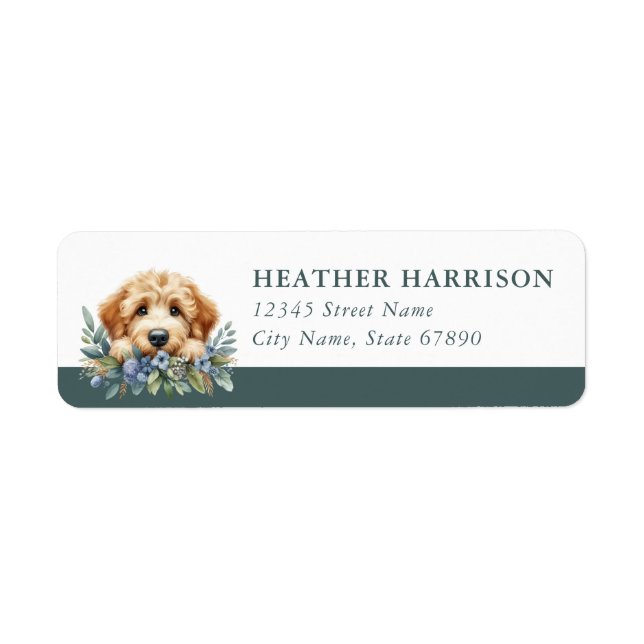 Goldendoodle Return Address Labels (Vorne)