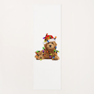 Goldendoodle Santa Dog Yogamatte