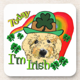 Goldendoodle St Patricks Day Getränkeuntersetzer