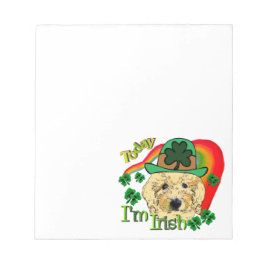 Goldendoodle St Patricks Day Notizblock