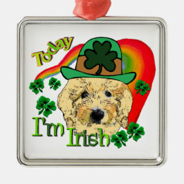 Goldendoodle St Patricks Day Ornament Aus Metall