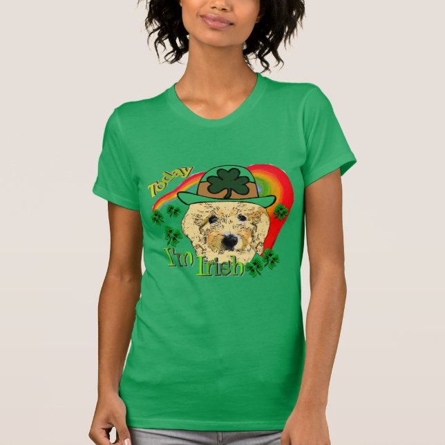 Goldendoodle St Patricks Day T-Shirt (Vorderseite)