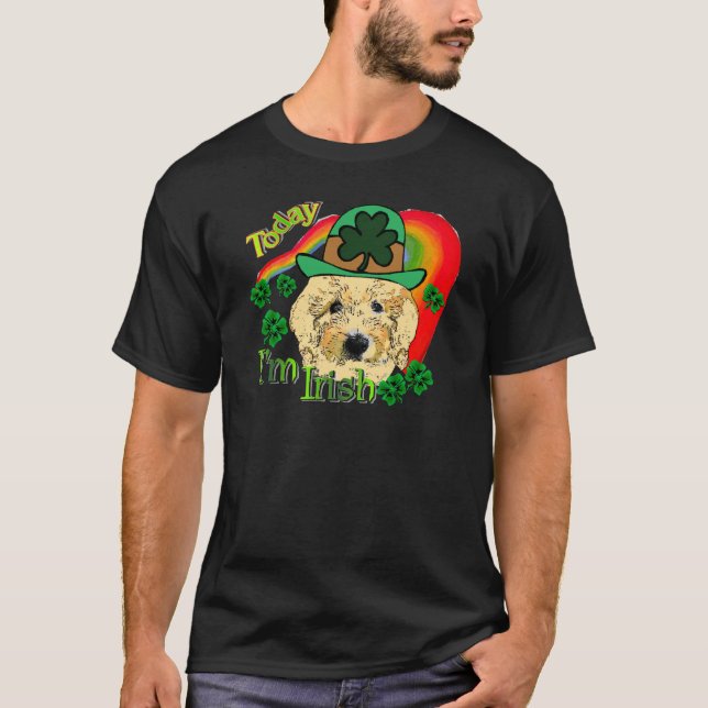 Goldendoodle St Patricks Day T-Shirt (Vorderseite)