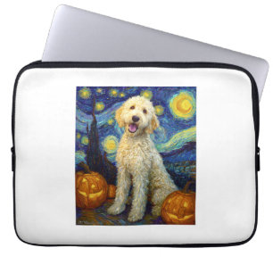 Goldendoodle Süßer Hund Halloween Jack O Lantern K Laptopschutzhülle