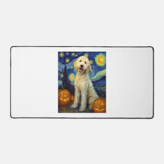 Goldendoodle Süßer Hund Halloween Jack O Lantern K Schreibtischunterlage