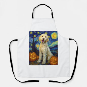 Goldendoodle Süßer Hund Halloween Jack O Lantern K Schürze