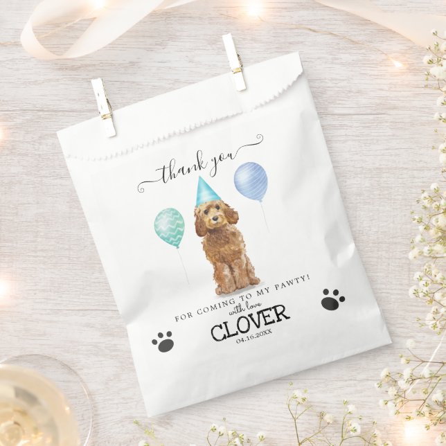Goldendoodle Vielen Dank, dass Sie Hund Leckerei G Geschenktütchen (Ausgeschnitten)