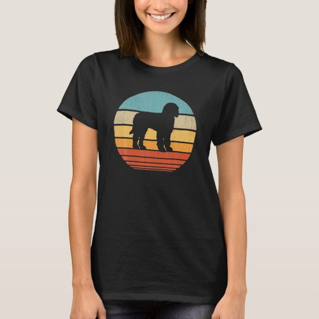 Goldendoodle Vintage Silhouette Retro-Geschenk Hun T-Shirt (Vorderseite)