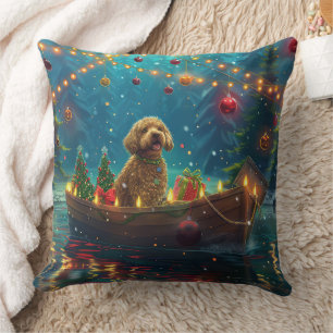 Goldendoodle Weihnachten Feierliche Reise Kissen