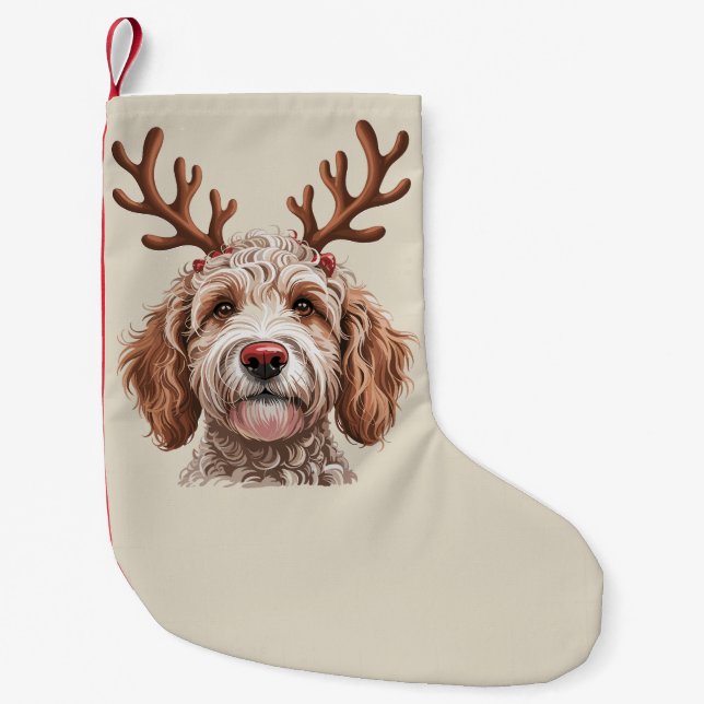 Goldendoodle Weihnachten Lover Hund Mama Geschenk Kleiner Weihnachtsstrumpf (Vorderseite)