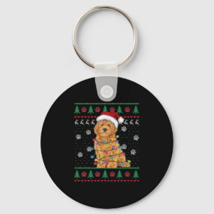 Goldendoodle Weihnachten Ugly Sweater Funny Dog Li Schlüsselanhänger