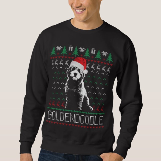 Goldendoodle Weihnachten Ugly Sweater Santa Dog Li Sweatshirt (Vorderseite)