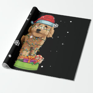 Goldendoodle Weihnachten Weihnachtsfeiertag Hund L Geschenkpapier
