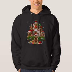 Goldendoodle Weihnachtsbaum Lichter Funny Dog Xmas Hoodie