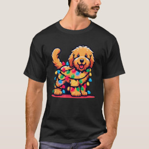 Goldendoodle Weihnachtsbaum Xmas Lichter Golden Do T-Shirt