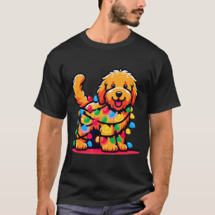 Goldendoodle Weihnachtsbaum Xmas Lichter Golden Do T-Shirt
