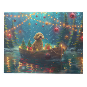 Goldendoodle Weihnachtsfestliche Reise Notizblock