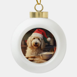 Goldendoodle Weihnachtskekse Urlaub Keramik Kugel-Ornament