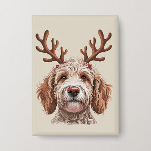 Goldendoodle-Weihnachtsliebhaber-Hundefrau-Geschen Button