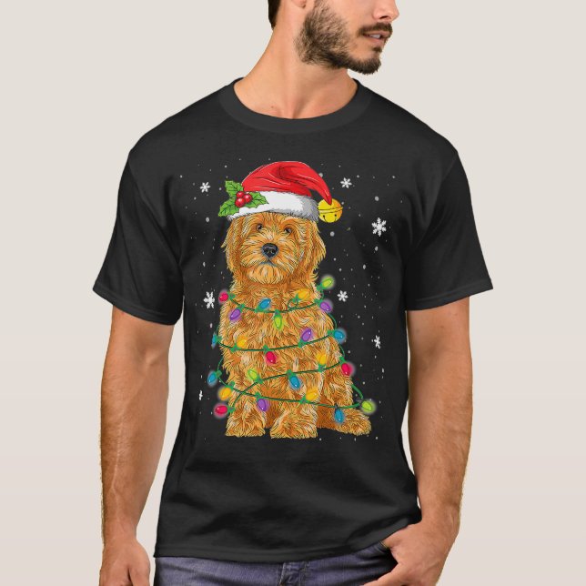 Goldendoodle Weihnachtsweihnachtsweihe Weihnachtsm T-Shirt (Vorderseite)