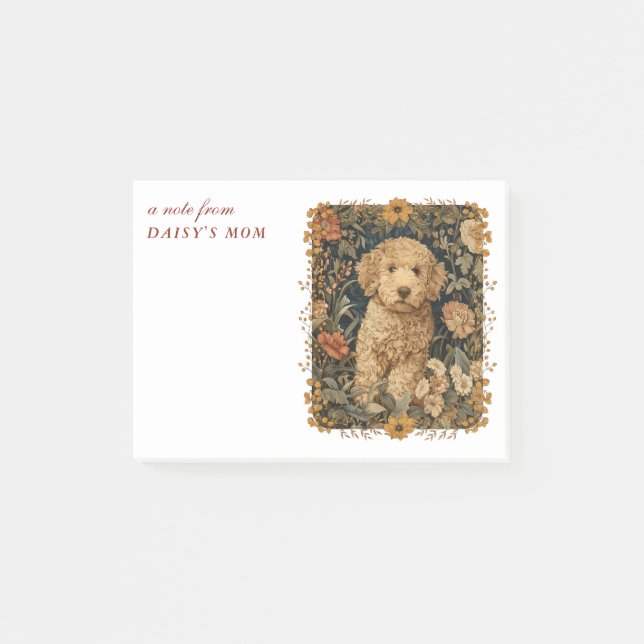 Goldendoodle Welpe für Doodle Mama oder Vater Post-it Klebezettel (Vorderseite)