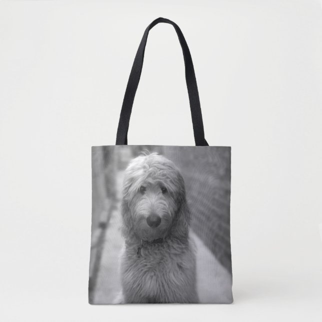 Goldendoodle-Welpe im Garten Tasche (Vorderseite)