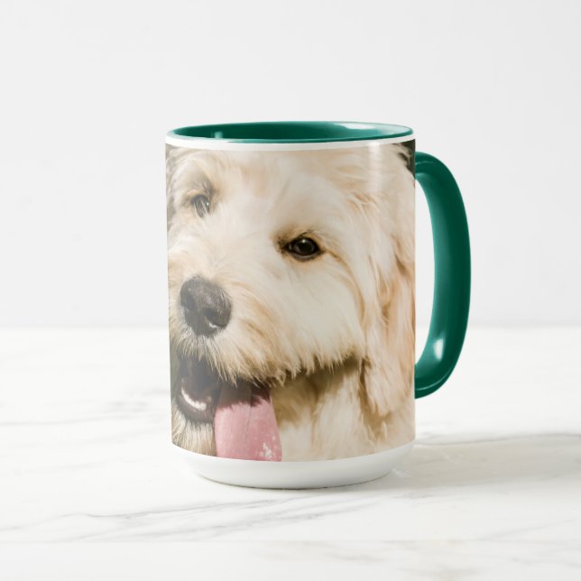 Goldendoodle Welpenpaneel Tasse (VorderseiteRechts)