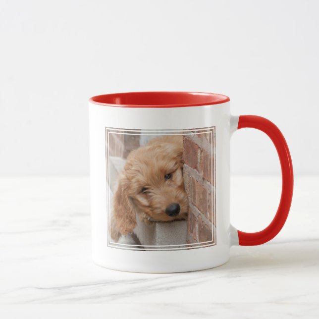 Goldendoodle-Welpenpfanne Tasse (Rechts)