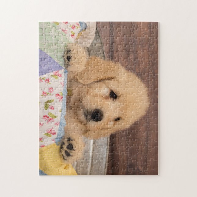 Goldendoodle Welpenpuzzlespiel (Vertikal)