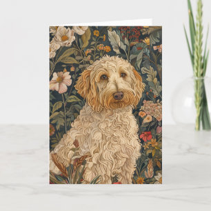 Goldendoodle William Morris Style Merci Floral
