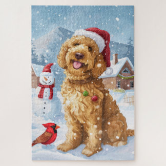 Goldendoodle Winter Wunderland Weihnachtsfreuden