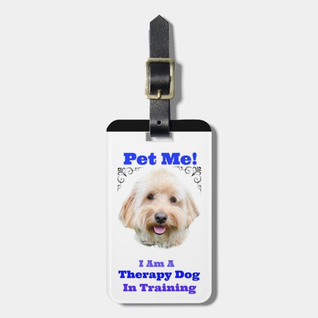 Goldendoodtherapie-Hund-Trainingstag Gepäckanhänger (Vorderseite vertikal)