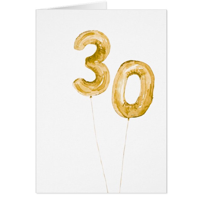 goldene 30. Geburtstagsballons (Vorne)