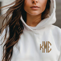 Goldene 3-Buchstaben-Custom-Monogramm