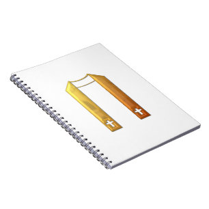 Goldene "3-D" liturgische Stola Notizblock